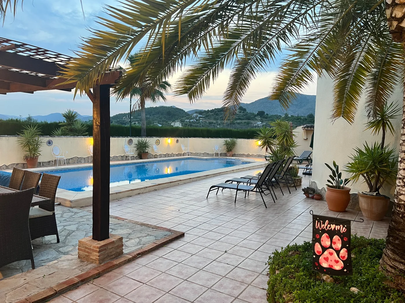 Welcome patio at Villa Lobos
